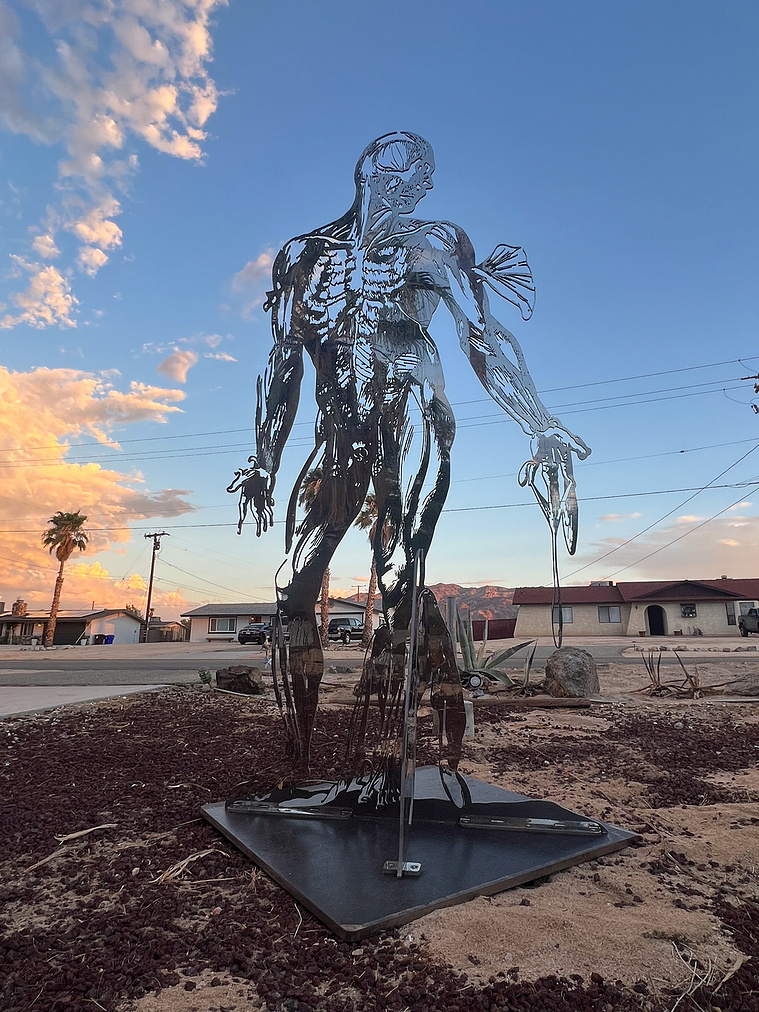 Cor Fabrica installed at Chocolate Drop, Twentynine Palms, CA, 2023