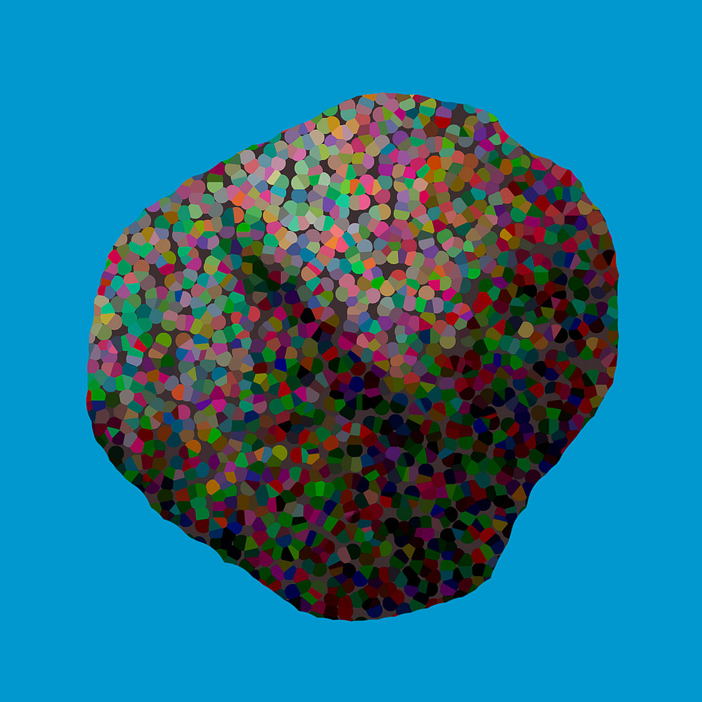 situs solitus, 801 C — pigmented form on blue ground, 2021