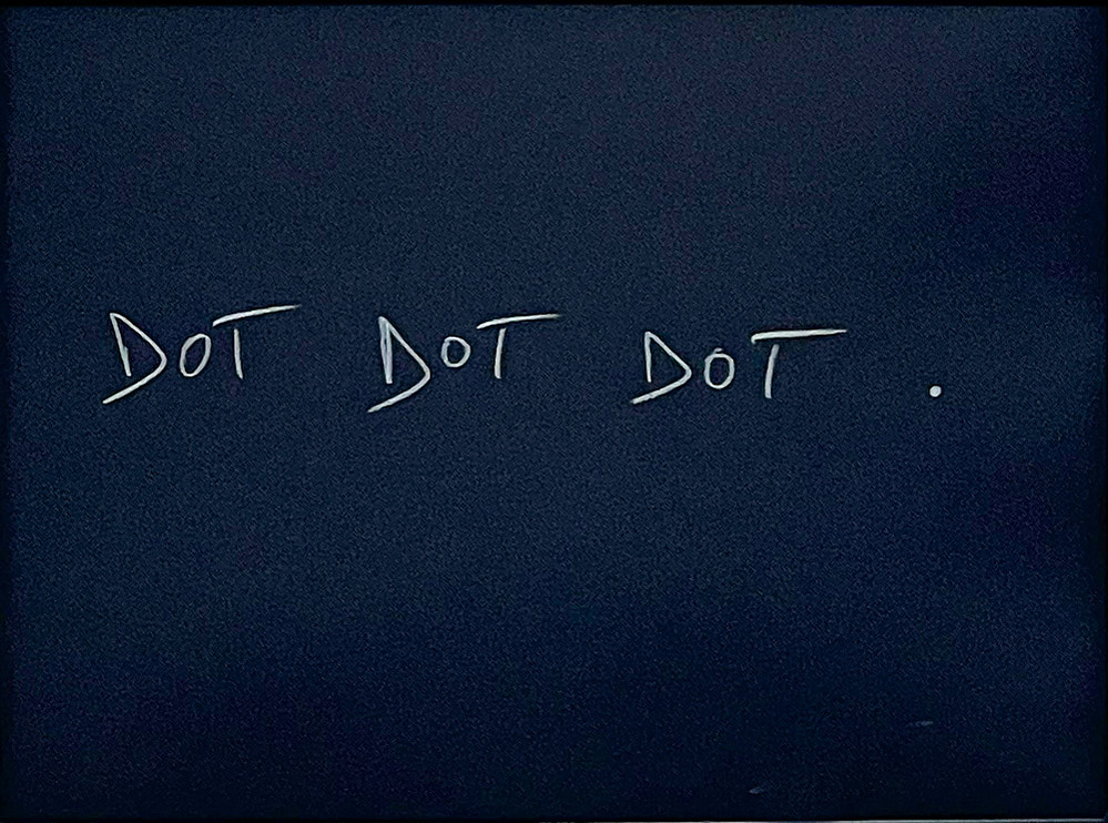 dot — chalk on canvas, 2022