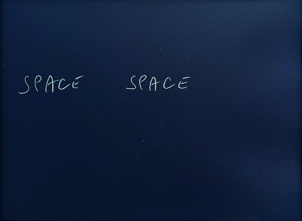 space — chalk on canvas, 2022