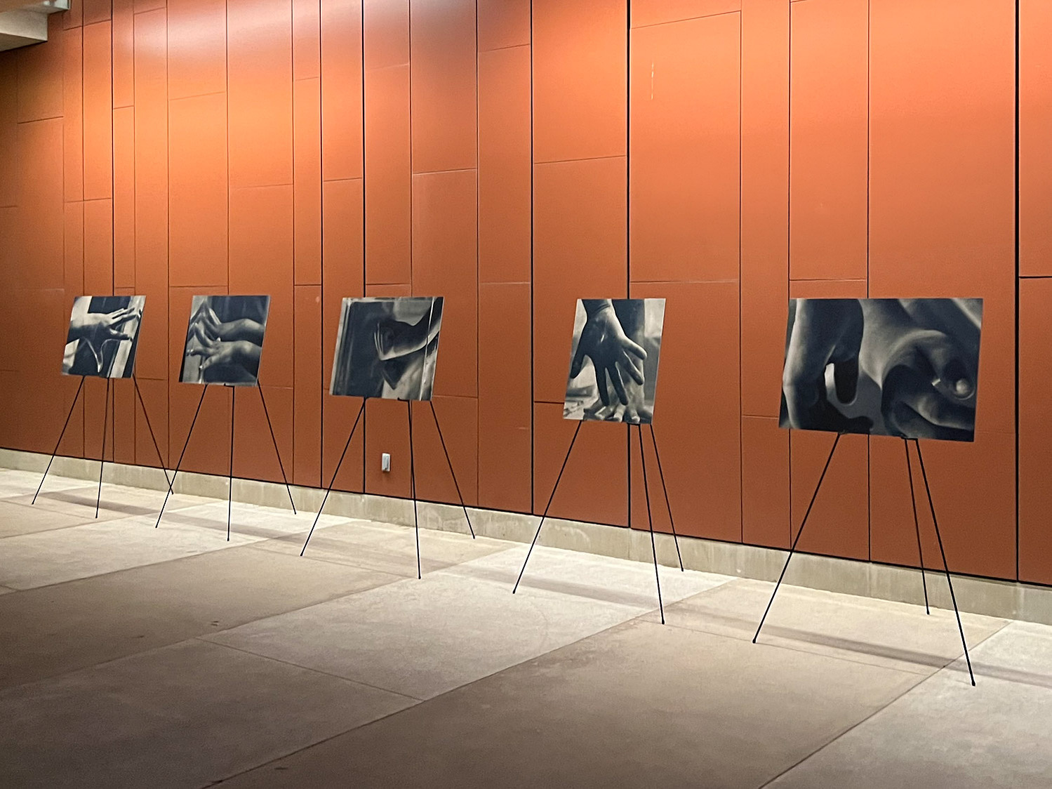 water hands, installation view at MET, UC San Diego Medical School, San Diego, 2023