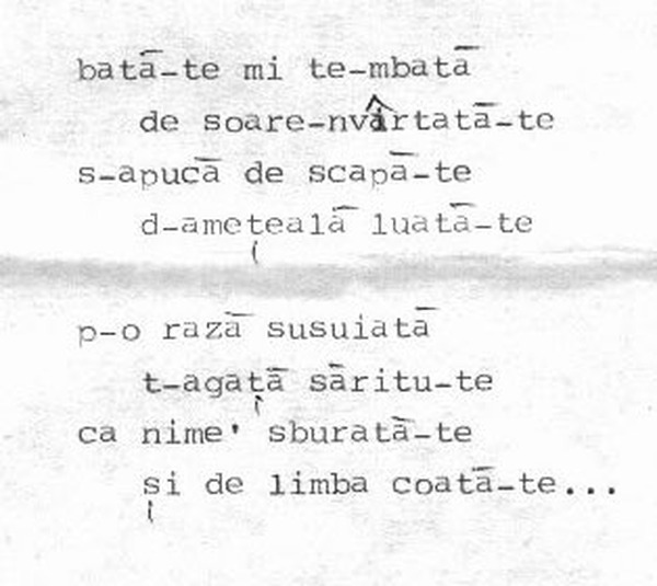 z&icirc;cere 13 from ceiu&rsquo;, scanned typewriter page