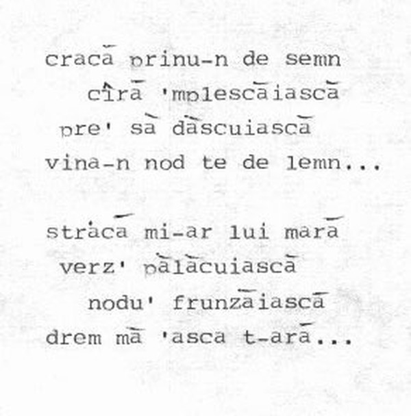 z&icirc;cere 15 from ceiu&rsquo;, scanned typewriter page