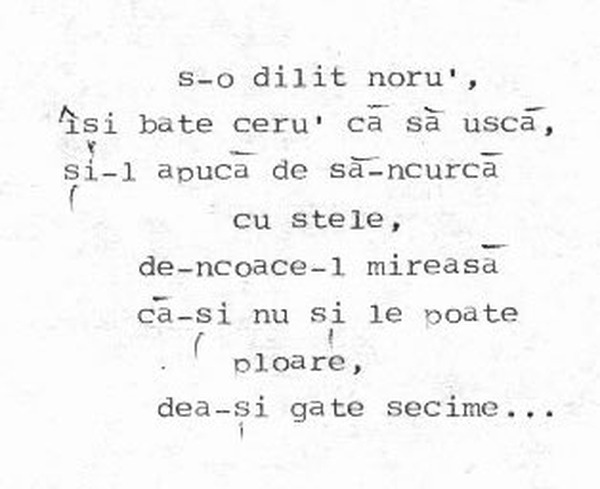 z&icirc;cere 17 from ceiu&rsquo;, scanned typewriter page