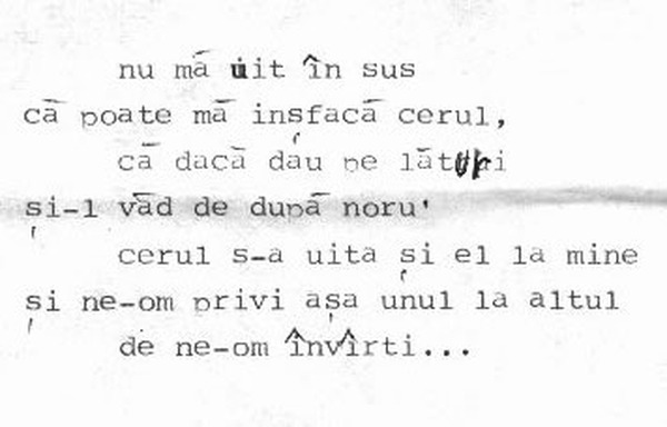z&icirc;cere 22 from ceiu&rsquo;, scanned typewriter page