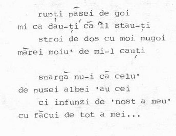 z&icirc;cere 7 from ceiu&rsquo;, scanned typewriter page