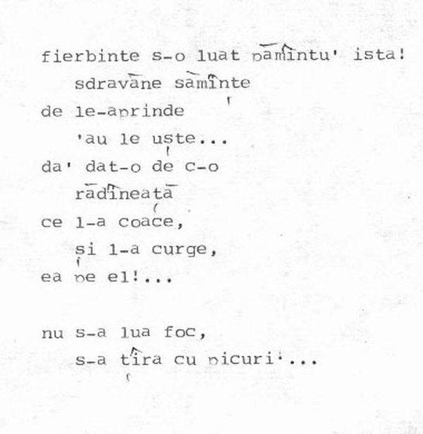 z&icirc;cere 9 from ceiu&rsquo;, scanned typewriter page