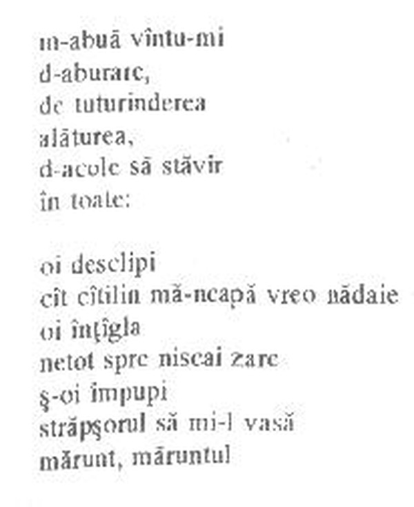 z&icirc;cere 21 from &icirc;ntru, scanned typewriter page