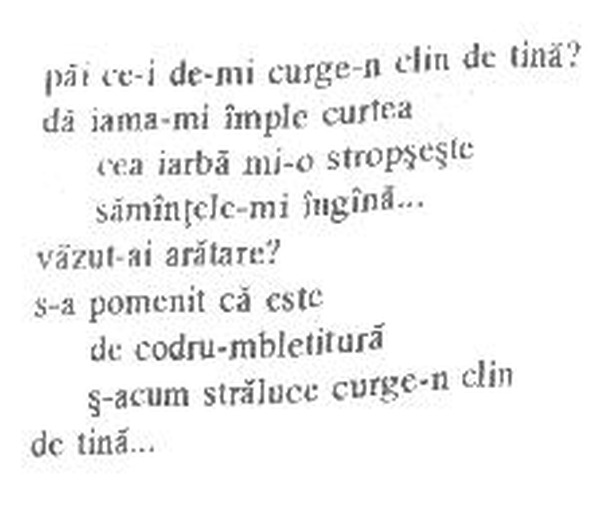 z&icirc;cere 27 from &icirc;ntru, scanned typewriter page