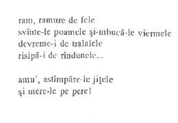 z&icirc;cere 7 from &icirc;ntru, scanned typewriter page