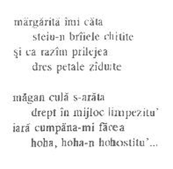 z&icirc;cere 9 from &icirc;ntru, scanned typewriter page