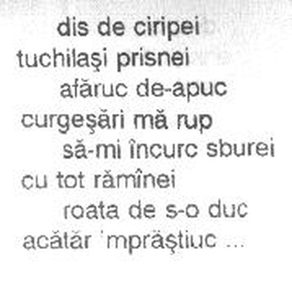 z&icirc;cere 14 from m&abreve;iu, scanned typewriter page