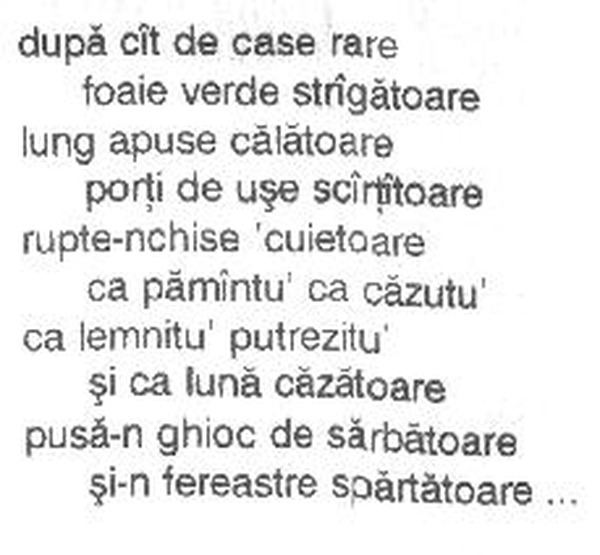 z&icirc;cere 31 from m&abreve;iu, scanned typewriter page