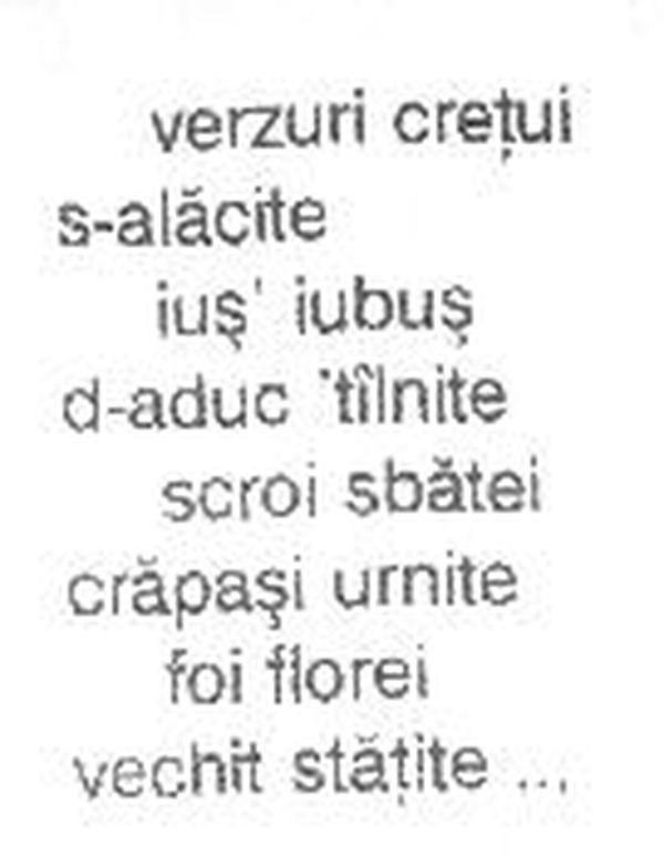 z&icirc;cere 4 from m&abreve;iu, scanned typewriter page